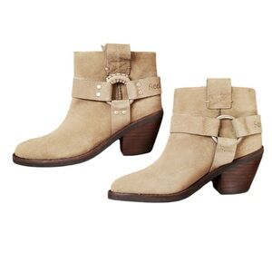 See by Chloé Eddie Suede Harness Ankle Boots Taupe 39.5
U